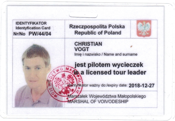 Identyfikator pilota wycieczek